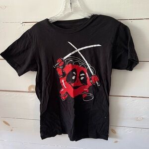 Koolaid Man ninja adult small black tee, Graphic lab brand, throwback, EUC